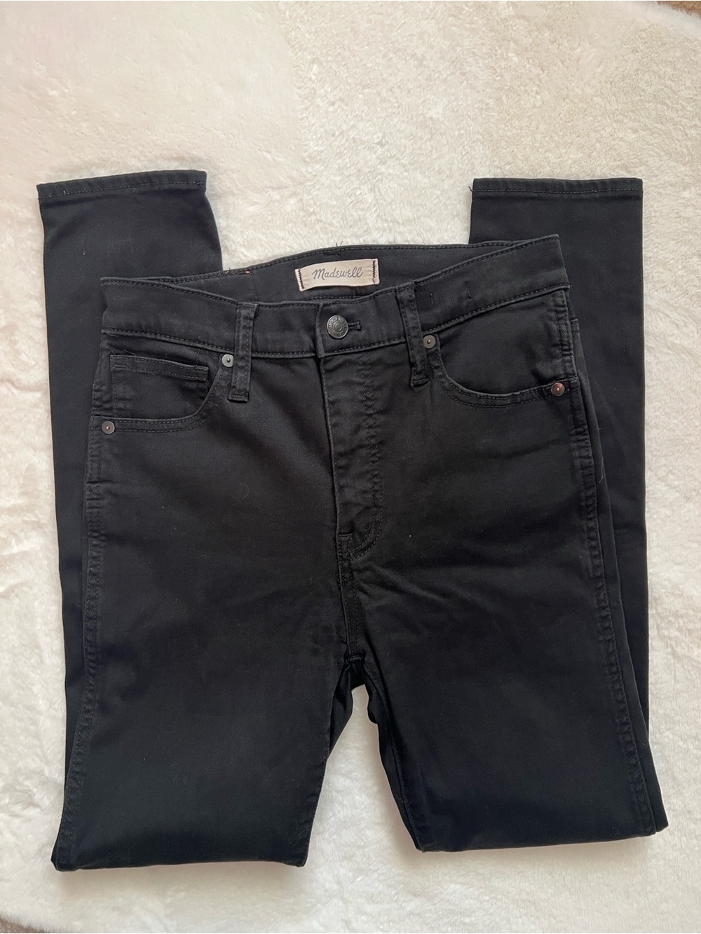 Madewell 10” High Rise Skinny Black Denim Jeans Size 27